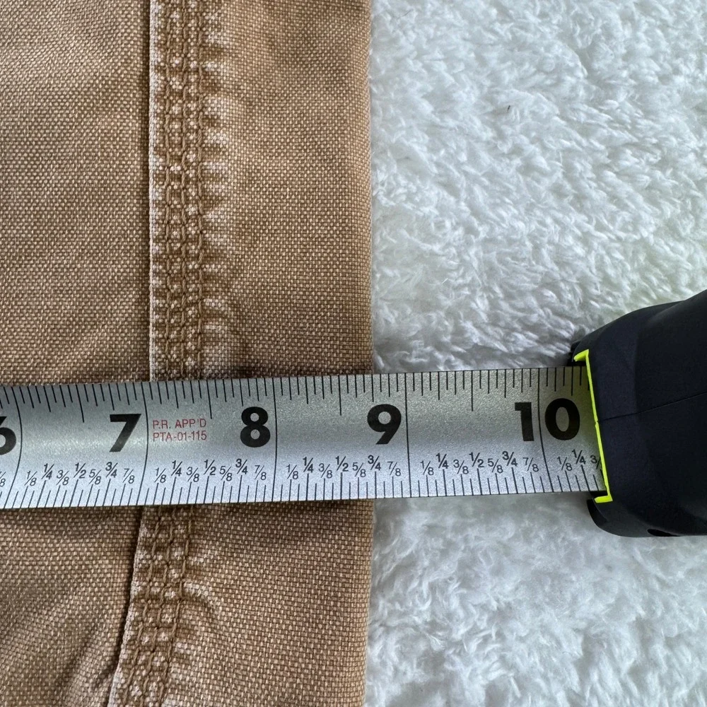 Eddie Bauer Pants Men's 34x32 Brown Canvas‎ Tan Beige Work Khaki Double Knee